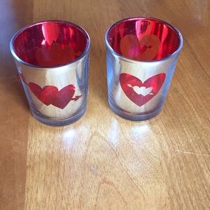 2 for 5 Valentines Day candle holders